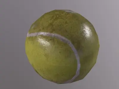 Tennis Ball Low-poly 3D model order