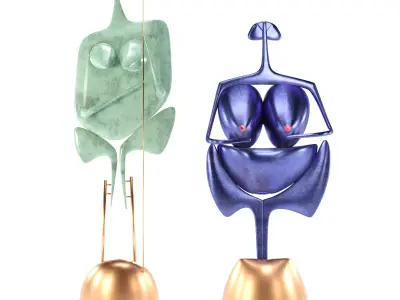 Grande Echassiere and Coralie Free 3D model