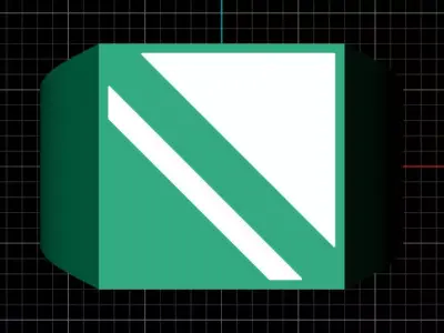 Mens Black Enamel Geometric 16 mm Signet  Ring 5 3D print model