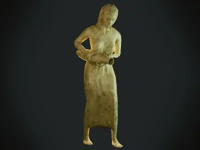 Female Statue Low-poly 3D model