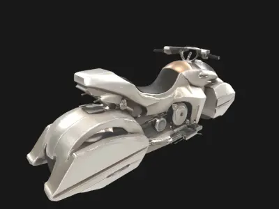 Futuristic Hoverbike Design - Sci-Fi Concept Vehicle Model Low-poly 3D model