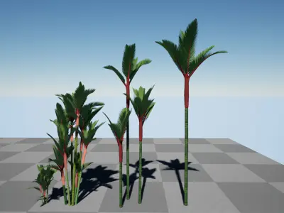 HQ Plants Volume 7 Palms for unreal engine 3D model set of 24 3D model