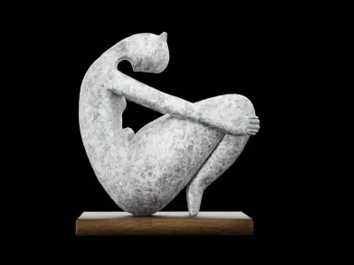 Table Decoration Statue Low-poly 3D model