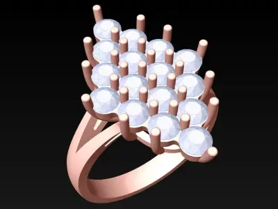 Diamond Ring - Womens Rings - N821933 3D print model