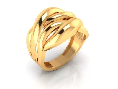 Free Two-Tone Modern Ring Free 3D print model