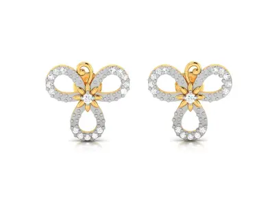 Women Diamond Earring 3D print model buy
