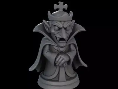 Vampire King Halloween Chess Piece 3D print model