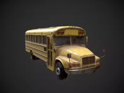 Abandoned Rusty Vehicles Pack 13 In 1 Low-poly 3D model