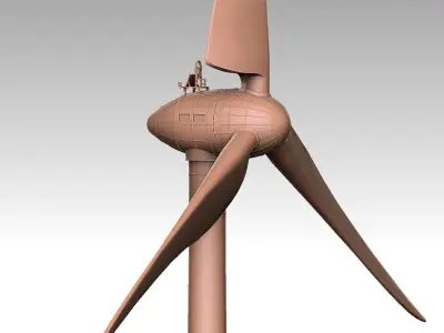 Wind Turbine 3D print model