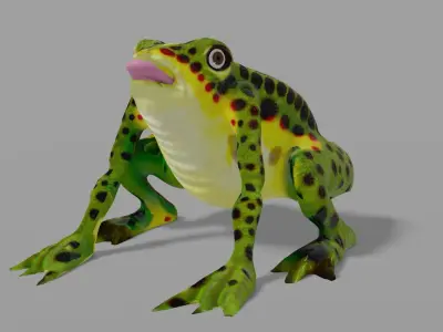 frog lowpoly Low-poly 3D model