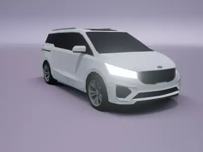 Kia Carnival Sedona low poly 3D model Low-poly 3D model