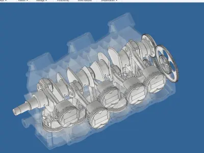 Assembly Crankshaft 3D print model