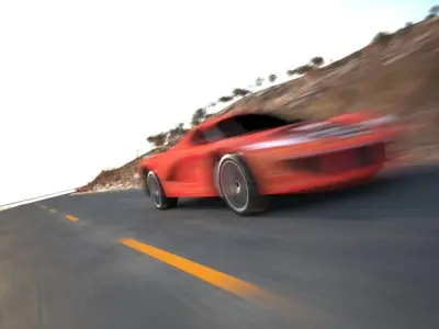 low poly AR vr car Low-poly 3D model