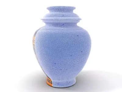 Royal Blue Ornate Vase model pack Low-poly 3D model