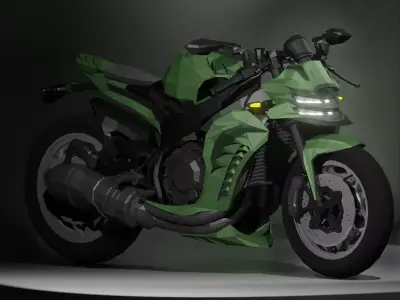 Sports Motorcycle LowPoly - Adams Low-poly 3D model