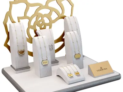 Stylish jewelry showcase 3 3D model