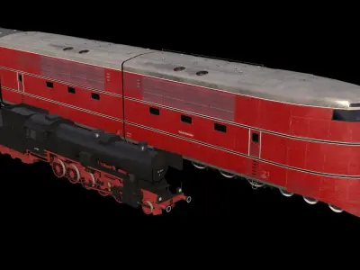 Breitspurbahn locomotive henschel 3D model