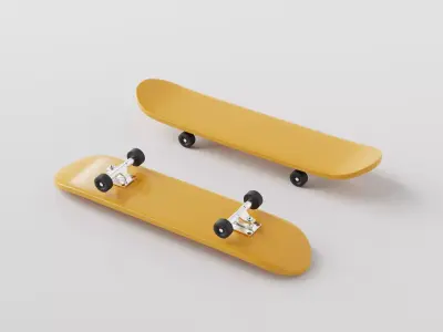 Skateboard Low-poly 3D model