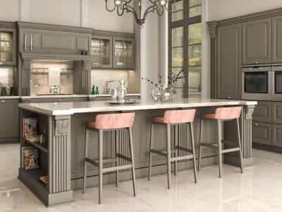 Kitchen Luxury Neoclassical  3D model