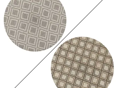 Round Rug Set 87 3D model