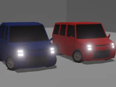Stylish SUV cars pack Low-poly 3D model
