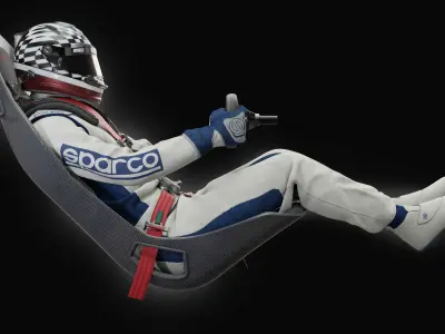 High Quality Race Driver Suit 3D model