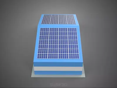 SOLAR PANEL GARAGE WORKSHOP WAREHOUSE DEPOT STOREHOUSE STORAGE 3D model