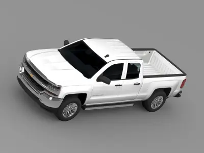 Chevrolet Silverado LS Double Cab Standart Box 2016 3D model