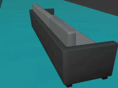 Couch sofa Low-poly 3D model