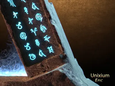 Modular Ancient Atlantean Temple Low-poly 3D model