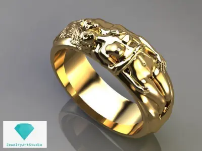 Ring Love Man  and Woman Free 3D print model
