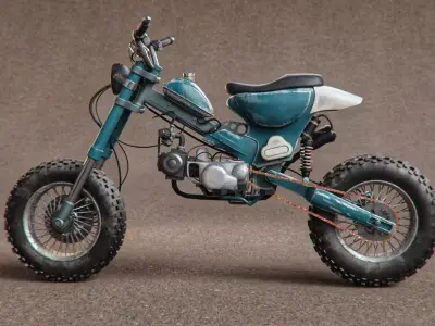 Honda Cub c70 Apocalypse Mod kaharu 3D model