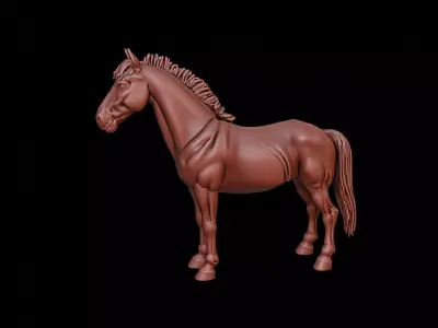 Horse Animal Sculpture 3D print model buy