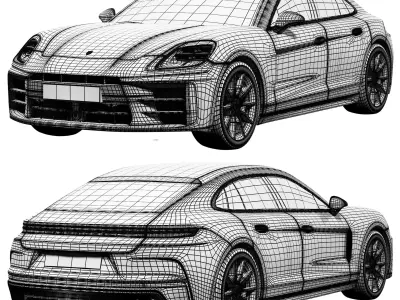 Porsch Panamera 4 2024 3D model