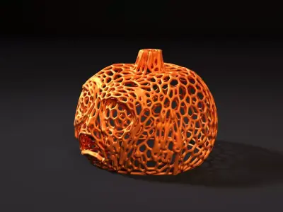 Scary pumpkin halloween 3D print model