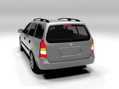 OPEL ASTRA G VARIANT LOWPOLY Low-poly 3D model