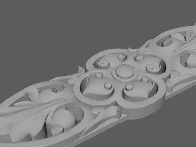 Central decor ornament for furniture 3D model 597