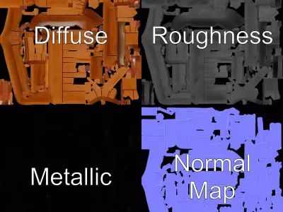 Elegant Cherrywood Table model pack Low-poly 3D model