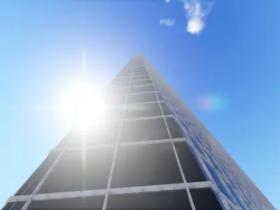 tower 3 skyscraper Low-poly 3D model