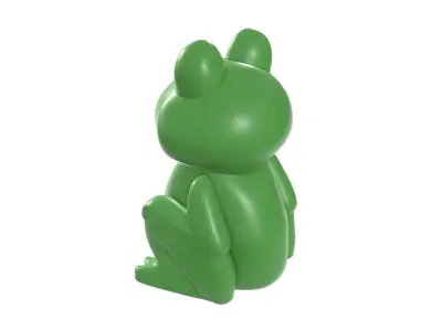 Green frog toy 3D model