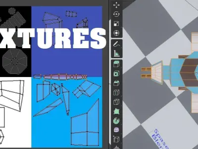 LOW-POLY Spaceship in blender Free low-poly 3D model