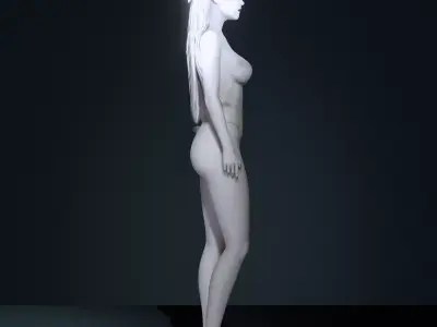 Realistic Female 3D Character  Rigged  Game Ready  FBX OBJ  Low-poly 3D model