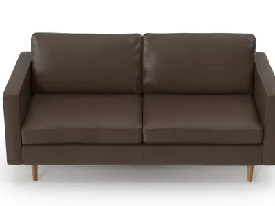 Loveseat - Leather Low-poly 3D model