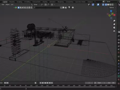 Diesel Fuel Station Low-poly 3D model