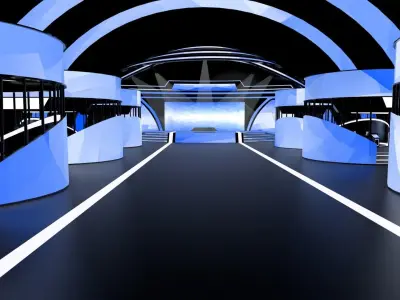 Virtual Stage 3d Model 3D model