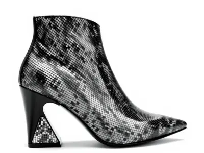 Snake Pattern Ankle Boots D Model Pack Low-poly 3D model