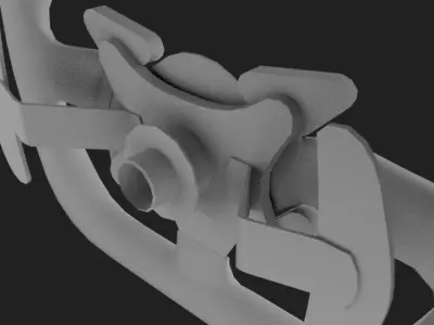 GT1 Steering Wheel Low Poly No Texture Low-poly 3D model