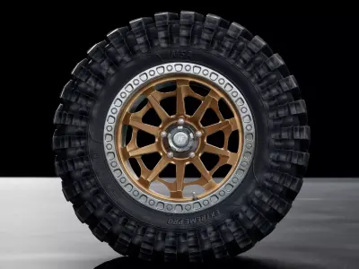 Off Road wheel and tire 01 Unreal  Unity  PRB 4k  Low-poly 3D model
