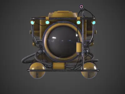 Submarine Low-poly 3D model Low-poly
