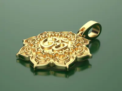 OM lotus flower SOHAM  3D print model